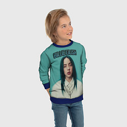 Свитшот детский BILLIE EILISH, цвет: 3D-синий — фото 2