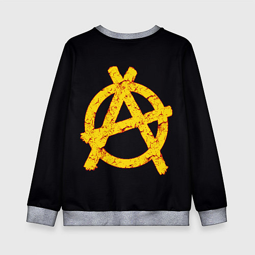 Детский свитшот Король и Шут Анархия спина / 3D-Меланж – фото 2