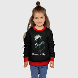 Свитшот детский Король и Шут: автограф, цвет: 3D-красный — фото 2