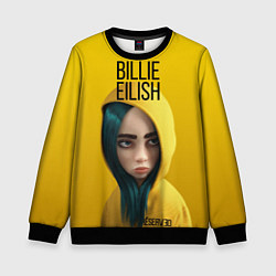 Свитшот детский BILLIE EILISH: Yellow Girl, цвет: 3D-черный