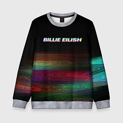 Свитшот детский BILLIE EILISH: Black Glitch, цвет: 3D-меланж