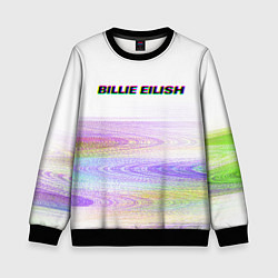 Свитшот детский BILLIE EILISH: White Glitch, цвет: 3D-черный