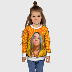 Свитшот детский Billie Eilish, цвет: 3D-белый — фото 2