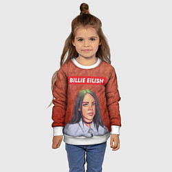 Свитшот детский Billie Eilish, цвет: 3D-белый — фото 2