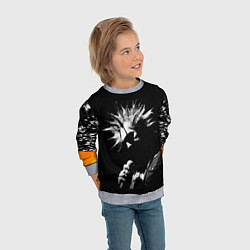 Свитшот детский Король и Шут Анархия спина, цвет: 3D-меланж — фото 2