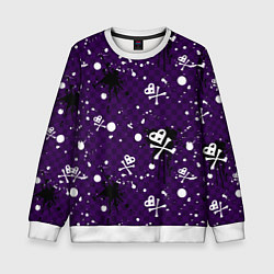 Детский свитшот Эмо 2007 фиолетовый фон