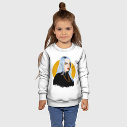 Свитшот детский Billie Eilish, цвет: 3D-белый — фото 2