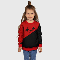 Свитшот детский Алиса, цвет: 3D-красный — фото 2