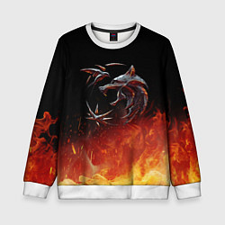 Свитшот детский Ведьмак сериал, цвет: 3D-белый