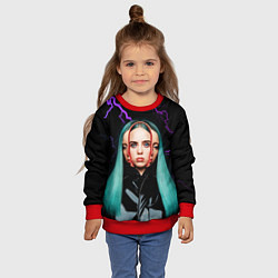 Свитшот детский BILLIE EILISH, цвет: 3D-красный — фото 2