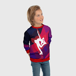 Свитшот детский Фигурное катание, цвет: 3D-красный — фото 2