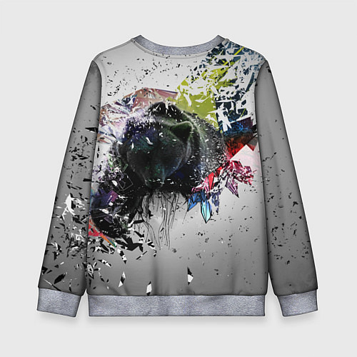 Детский свитшот Бурый медведь / 3D-Меланж – фото 2