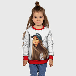 Свитшот детский Ariana Grande Ариана Гранде, цвет: 3D-красный — фото 2