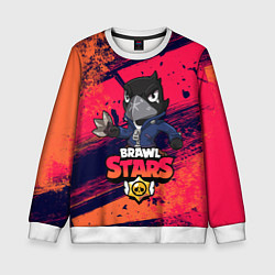 Свитшот детский Brawl Stars CROW, цвет: 3D-белый