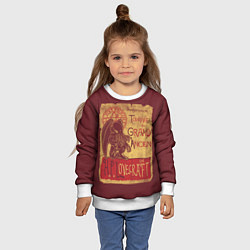 Свитшот детский Cthulhu, цвет: 3D-белый — фото 2