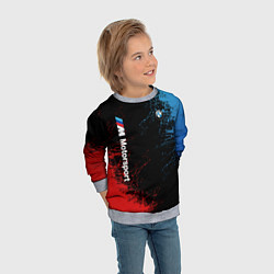 Свитшот детский БМВ Мотоспорт, цвет: 3D-меланж — фото 2