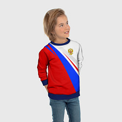Свитшот детский Россия, цвет: 3D-синий — фото 2