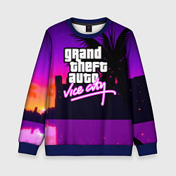 Свитшот детский GTA:VICE CITY, цвет: 3D-синий