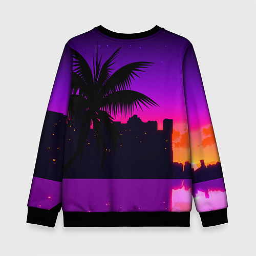 Детский свитшот GTA:VICE CITY / 3D-Черный – фото 2
