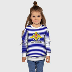 Свитшот детский Тельняшка ВМФ, цвет: 3D-белый — фото 2