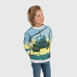 Свитшот детский Вертолеты, цвет: 3D-белый — фото 2