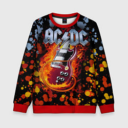 Свитшот детский ACDC, цвет: 3D-красный