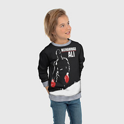 Свитшот детский Muhammad Ali, цвет: 3D-меланж — фото 2