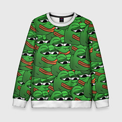 Свитшот детский Pepe The Frog, цвет: 3D-белый