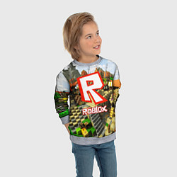 Свитшот детский ROBLOX, цвет: 3D-меланж — фото 2