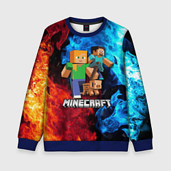 Свитшот детский Minecraft Майнкрафт, цвет: 3D-синий