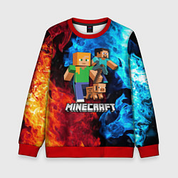 Свитшот детский Minecraft Майнкрафт, цвет: 3D-красный