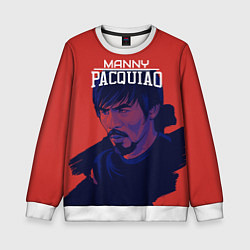 Свитшот детский Manny Pacquiao, цвет: 3D-белый