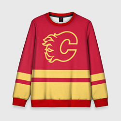Свитшот детский Калгари Флэймз, цвет: 3D-красный