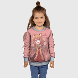 Свитшот детский Raphtalia, цвет: 3D-меланж — фото 2