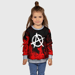 Свитшот детский АНАРХИЯ, цвет: 3D-меланж — фото 2