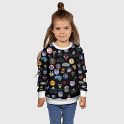 Свитшот детский NBA Pattern, цвет: 3D-белый — фото 2