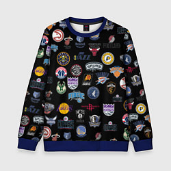 Свитшот детский NBA Pattern, цвет: 3D-синий