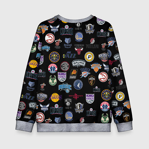 Детский свитшот NBA Pattern / 3D-Меланж – фото 2