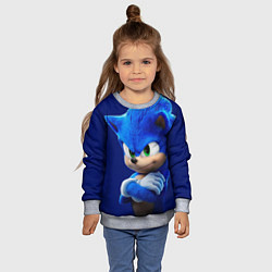 Свитшот детский SONIC, цвет: 3D-меланж — фото 2