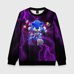 Свитшот детский SONIC, цвет: 3D-черный
