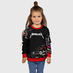 Свитшот детский Metallica, цвет: 3D-красный — фото 2