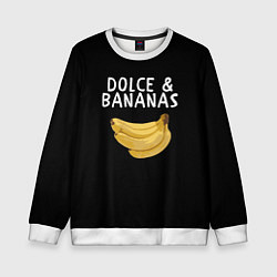 Свитшот детский Dolce and Bananas, цвет: 3D-белый