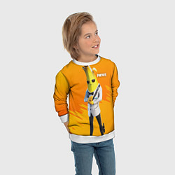 Свитшот детский Agent Peely Агент Пили, цвет: 3D-белый — фото 2