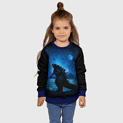 Свитшот детский GODZILLA, цвет: 3D-синий — фото 2