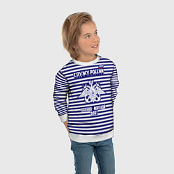 Свитшот детский Военно - морской флот, цвет: 3D-белый — фото 2