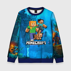 Свитшот детский Minecraft Майнкрафт, цвет: 3D-синий