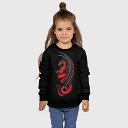 Свитшот детский Red Dragon, цвет: 3D-черный — фото 2