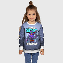 Свитшот детский BRAWL STARS RICOCHET, цвет: 3D-белый — фото 2