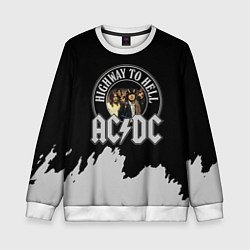 Свитшот детский ACDC, цвет: 3D-белый