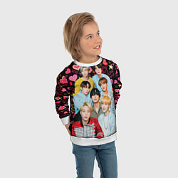 Свитшот детский I Love BTS, цвет: 3D-белый — фото 2